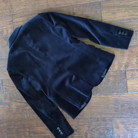 J. CREW I Ladies Navy Indigo Blue Velvet Schoolboy Style Blazer Jacket, 0 Petite - Picture 3 of 11